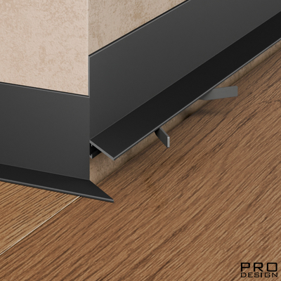 Щелевой плинтус Pro Design Mini L 601 Черный Муар