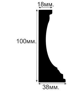 Гипсовый плинтус-карниз-молдинг - Модель №3