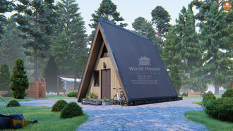 Проект дома - шалаша площадью 35м2 | Проект №168