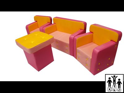 Детская игровая мебель "Комфорт" розовый / желтый