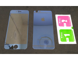 Защитная пленка-стекло для iPhone 6 (2 в 1) синяя