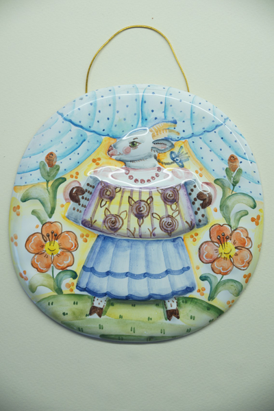 Коза с баяном (панно)