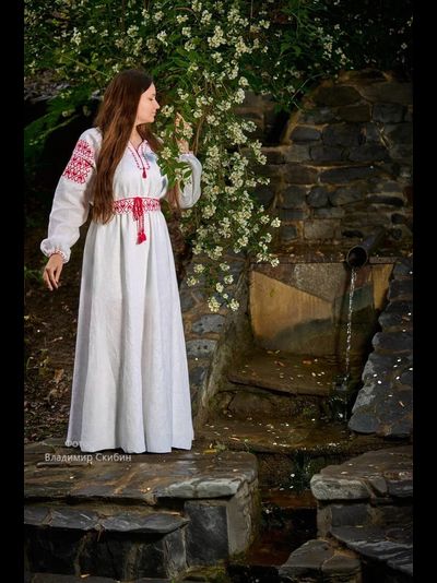 Платье с поясом &quot;Девичье Сердце&quot;