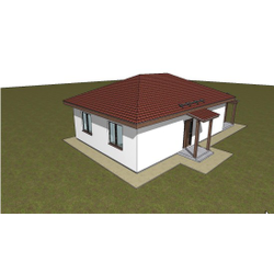Одноэтажный дом с двумя спальнями 86м² (S48)