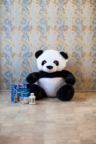 Панда  175 см Чёрно-белая