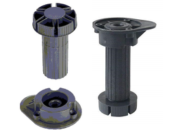 Опора мебельная пластмассовая рпегулируемая Н=100мм  (разб 3части)