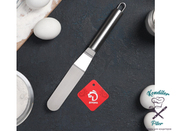 Лопатка-палетка изогнутая 26,5×3 см, рабочая часть 14,5 см, хромированная