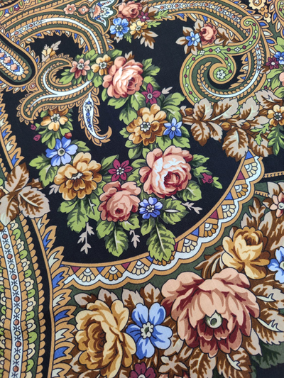 Павловопосадский платок Небесный 391-18