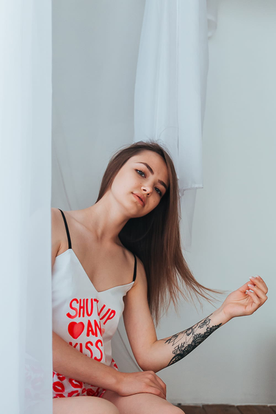 Шелковая пижама "Губы"