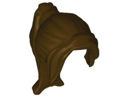 Minifigure, Hair Female Ponytail Long with Side Bangs, Dark Brown (62696 / 4527065 / 4589989)