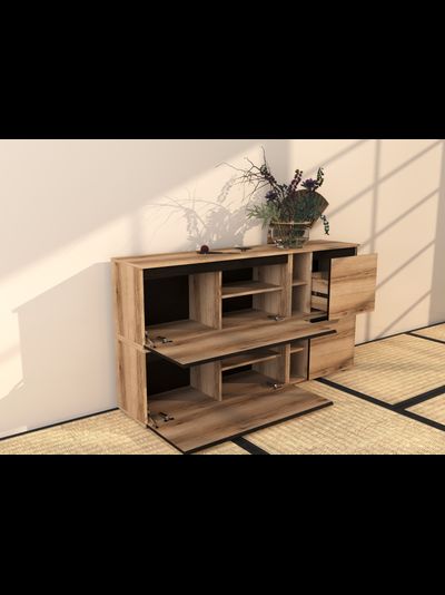 Берген тумба прикроватная Дуб делано/Венге