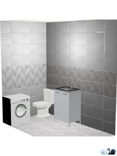 Плитка настенная Belani Скарлетт серый 30 х 60 см Береза керамика