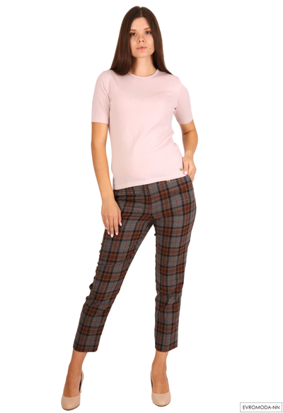 Брюки женские в клетку Linea Cinque Италия 30/21226 (44 RU)