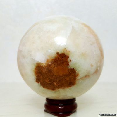Мраморный оникс (кальцит), шар. Иран. Около 72мм