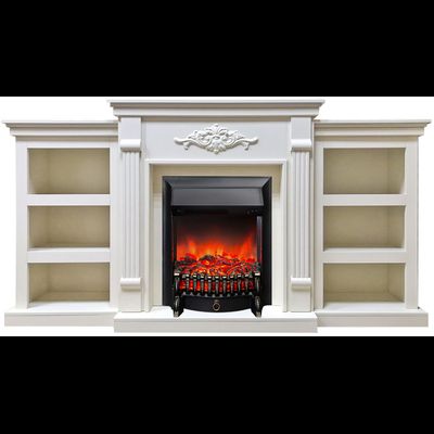 Электрокамин Брукс LUX WT с очагом Fobos