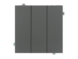 Выключатель трехклавишный (механизм + клавиша) базальт