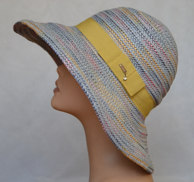 Итальянская шляпа летняя разноцветная Vizio Италия 6023 FF 2