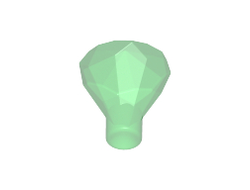 Rock 1 x 1 Jewel 24 Facet, Trans-Green (30153 / 4113955 / 6247788)
