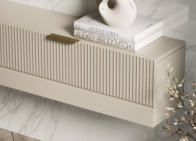 Орнелла тв тумба Кашемир / МДФ Бежевый матовый