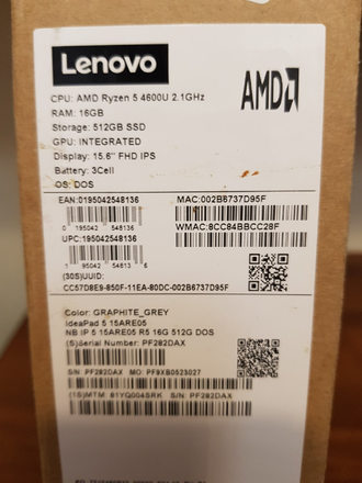 LENOVO IDEAPAD 5 15ARE05 81YQ004SRK ( 15.6 FHD IPS AMD RYZEN 5 4600U (RADEON VEGA 6) 16Gb 512SSD )