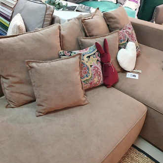 Диван МАРК 260  коричневый правая оттоманка