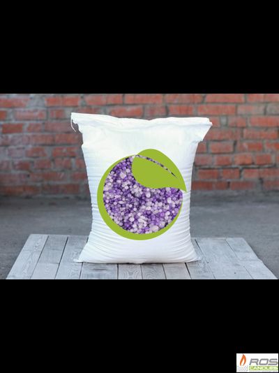 Насыпные свечи RosCandles цветной микс: сиреневые "Сиреневый" + белые "Бизнес" - мешок 25кг