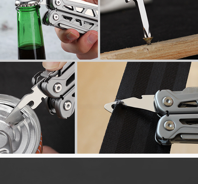 Мультитул GHK6 Hongfeng Wolf из нержавеющей стали: включает нож , плоскогубцы, пилу, ножницы, открывашку, отвертку, линейку