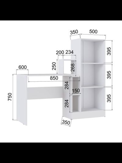 СКМ-1 компьютерный стол Белый с тиснением/Дуб Крафт Золотой