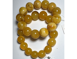 Браслет шары из натурального янтаря