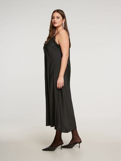 Платье-комбинация с кружевом