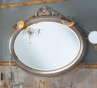LINEATRE SAVOY Зеркало овальное 118*103*5 в деревянной раме цвет &quot;Сусальное золото&quot;