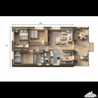 «Форест 104» 13 х 8 м