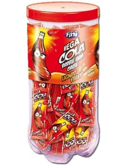 Жев. резинка Fini "Гигант Кола бутылочка" с нач. кола+лимон-лайм 16гр х 50шт