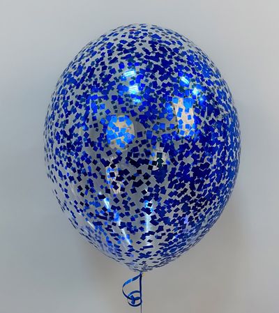 Шары с синим конфетти / шт