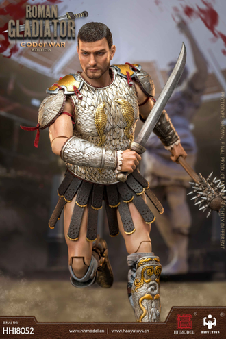 Римский гладиатор в чешуйчатой броне - КОЛЛЕКЦИОННАЯ ФИГУРКА 1/6 scale Imperial Legion Roman Gladiator Ares Version (HH18052) - HAOYUTOYS