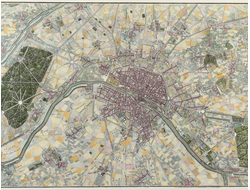 Картина обогреватель, фото старинной Карты Парижа и окрестностей 1740