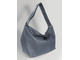 (АРТИКУЛ: 10103/8) СУМКА МЕШОК ЖЕНСКАЯ, БОЛЬШАЯ, НАТУРАЛЬНАЯ КОЖА, СЕРО-ГОЛУБАЯ, ШИРОКИЙ РЕМЕНЬ ЧЕРЕЗ ПЛЕЧО