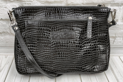 Кожаная женская сумка black (арт. 8012-01)