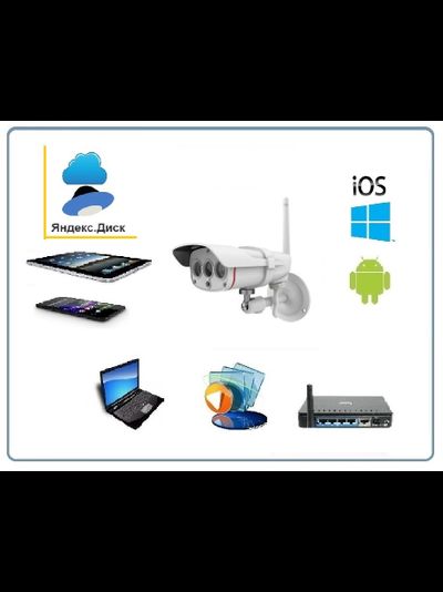 VStarcam. Уличная IP WiFi/LAN видеокамера с DVR, Full HD (до - 20) (Я-диск)