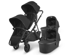 Коляска 2в1 для двойни UPPABaby Vista V2 Jake Черный (люлька 2шт и прогулка 2шт)