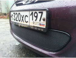 Защита радиатора Hyundai Solaris 2011-2014 black PREMIUM