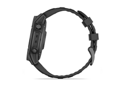 Умные часы Garmin Fenix E - 47 мм, AMOLED серый безель, черный силиконовый ремешок (010-03025-01)