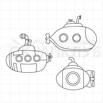Штамп для творчества  подводные лодочки