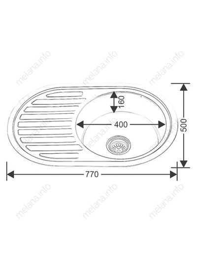 Мойка из нержавеющей стали врезная MELANA MLN7750-06