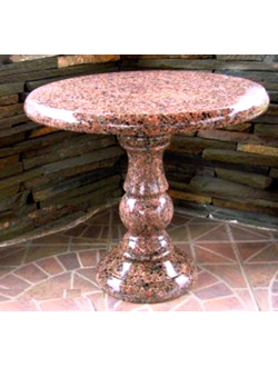 Стол круглый из гранита на могилу