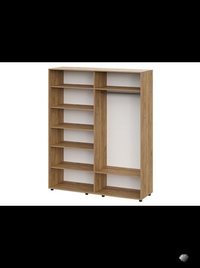 Милан Шкаф четырехстворчатый Дуб Золотой/Белый Матовый