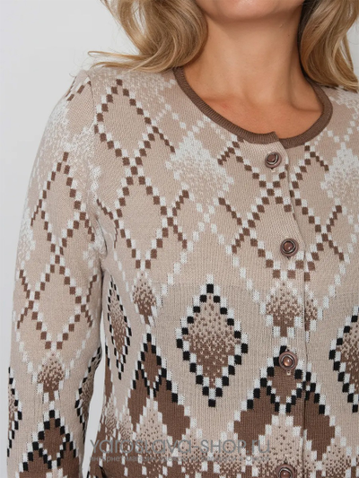 Жакет полуприлегающего силуэта в бежевом цвете