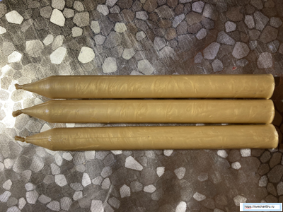 Свеча золотая "Карандаш" (4 часа горения).