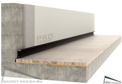 ТЕНЕВОЙ ПЛИНТУС PRO DESIGN SLIM 723 ЧЕРНЫЙ МУАР