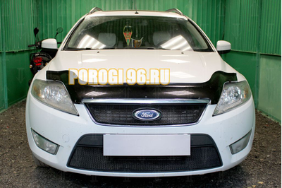 Защита радиатора Ford Mondeo IV 2007-2010 black верх